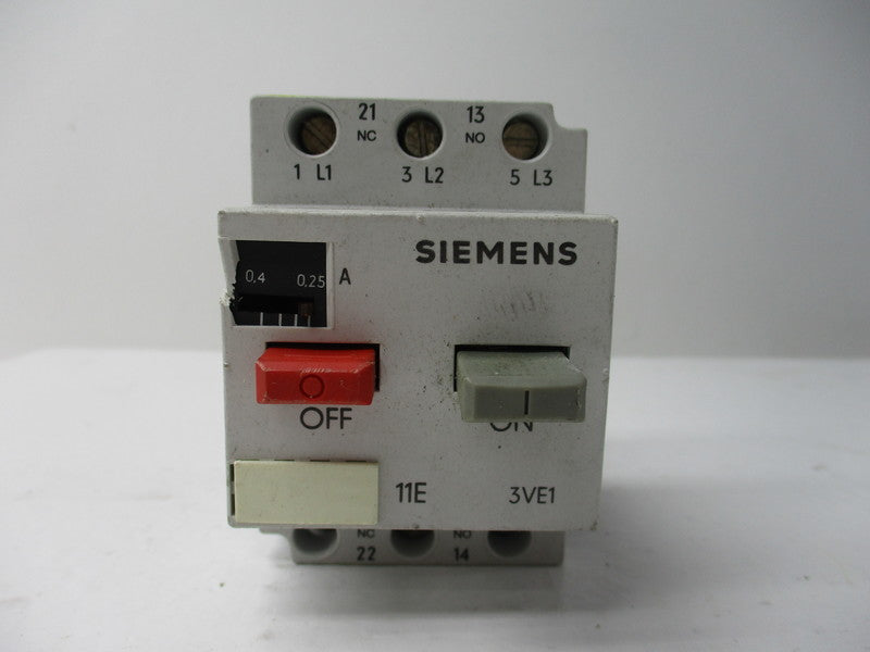 SIEMENS 3VE1010-2D 660V 0.25-0.4A NSNP