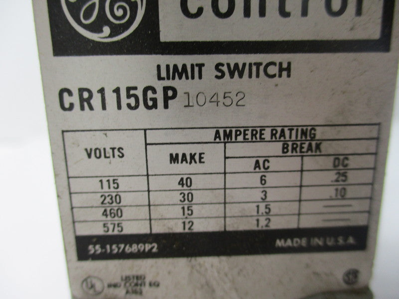 GENERAL ELECTRIC CR115GP10452  UNMP