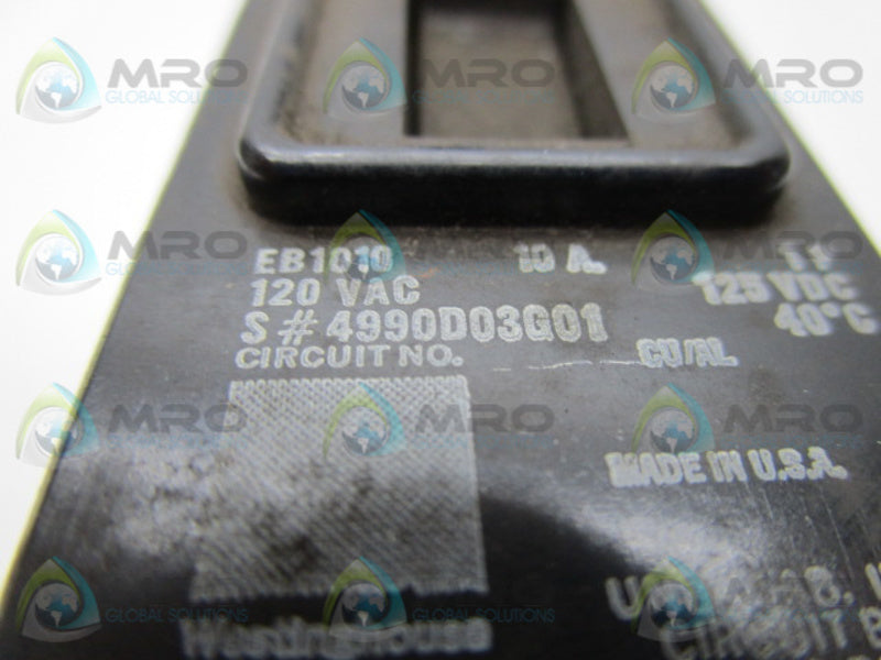 WESTINGHOUSE EB1010 CIRCUIT BREAKER  UNMP