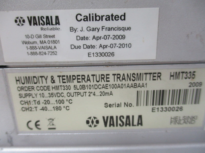VAISALA HMT335 (AS PICTURED)  UNMP