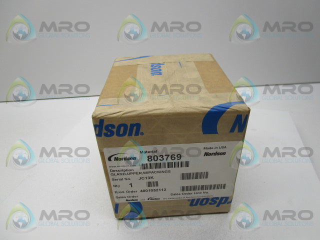 NORDSON 803769 UPPER GLAND W/PACKING * FACTORY SEALED *
