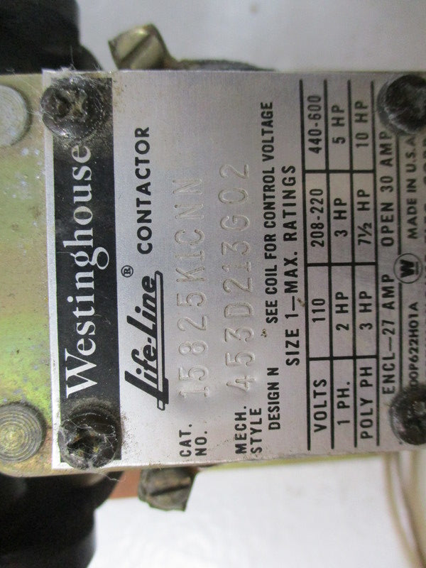 WESTINGHOUSE 15825K1CNN  UNMP