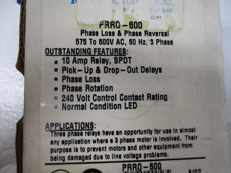 RK ELECTRONICS PRRO-600 NSMP