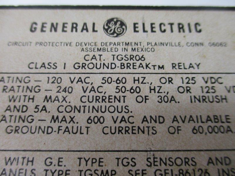 GENERAL ELECTRIC TGSR06  600VAC  UNMP