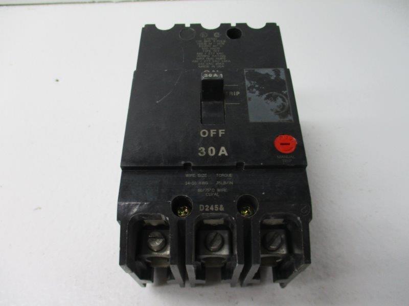 GENERAL ELECTRIC TEY330 CIRCUIT BREAKER 30A 480V UNMP