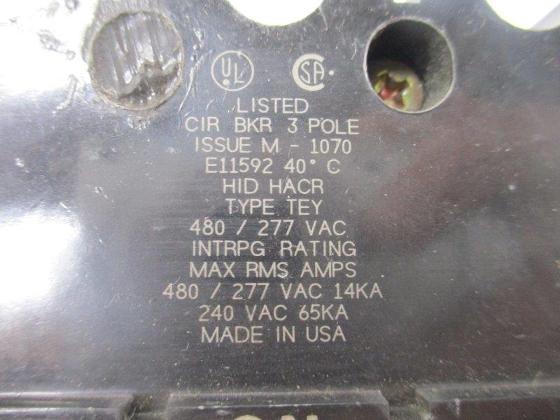 GENERAL ELECTRIC TEY315 15A 480/277VAC UNMP