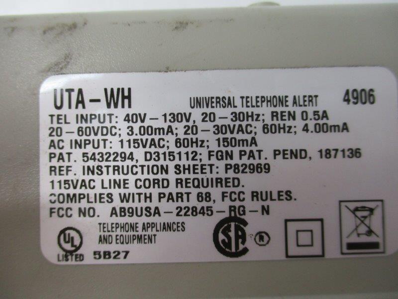 WHEELOCK UTA-WH  UNMP