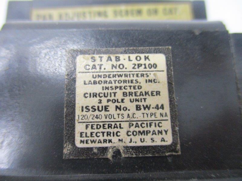 FEDERAL PACIFIC ELECTRIC 2P100  UNMP