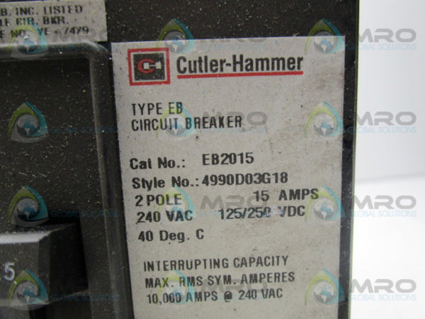 CUTLER HAMMER EB2015 CIRCUIT BREAKER  UNMP