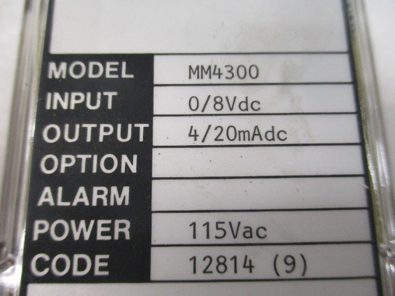 WILKERSON MM4300 0/8VDC 4/20MADC 115VAC  UNMP