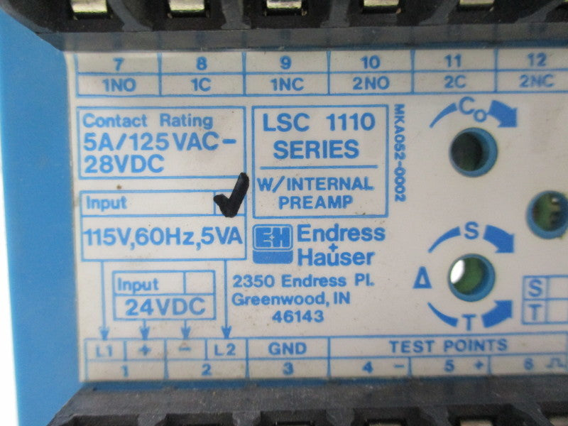 ENDRESS + HAUSER LSC1110 (AS PICTURED)  UNMP
