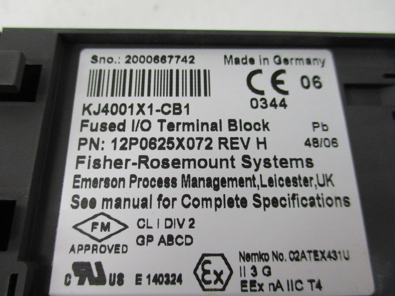 FISHER ROSEMOUNT KJ4001X1-CB1 12P0625X072  NSNP
