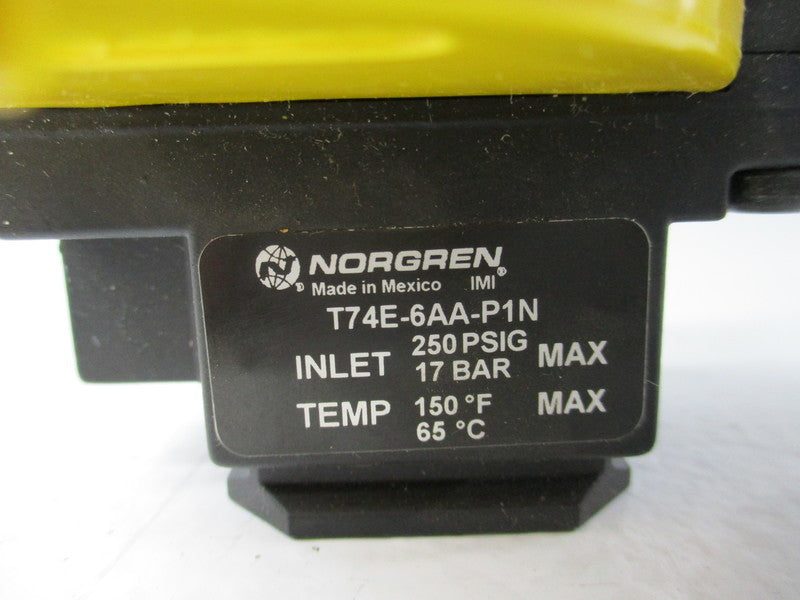 NORGREN T74E-6AA-P1N 250PSI  NSNP