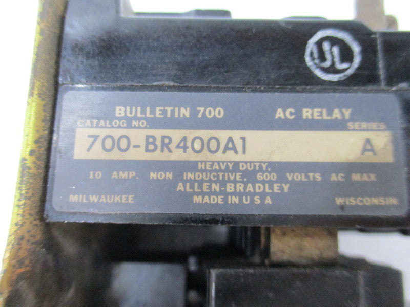 ALLEN BRADLEY 700-BR400A1 SER. A 110/120V 10A  UNMP