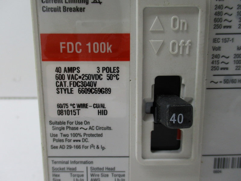 CUTLER HAMMER FDC3040V  UNMP