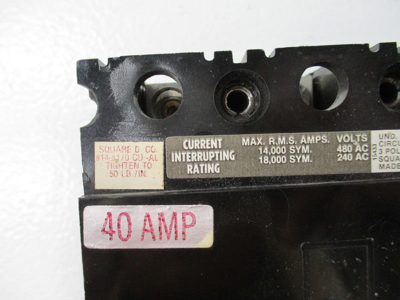 SQUARE D FAL34040  UNMP
