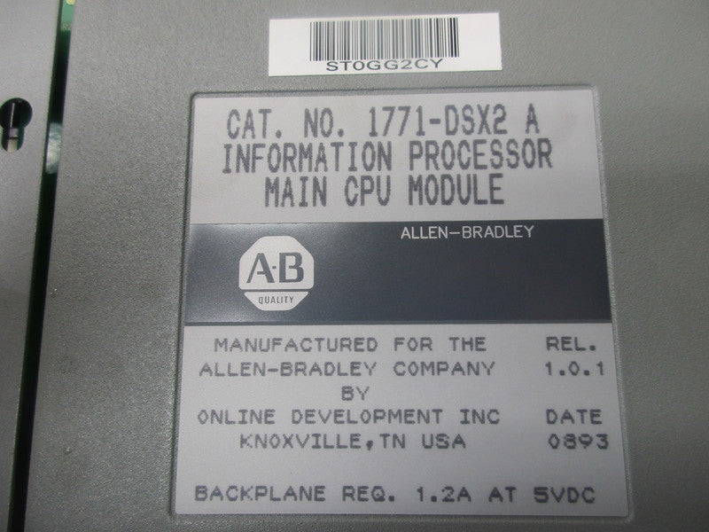 ALLEN BRADLEY 1771-DSX2 SER A  UNMP