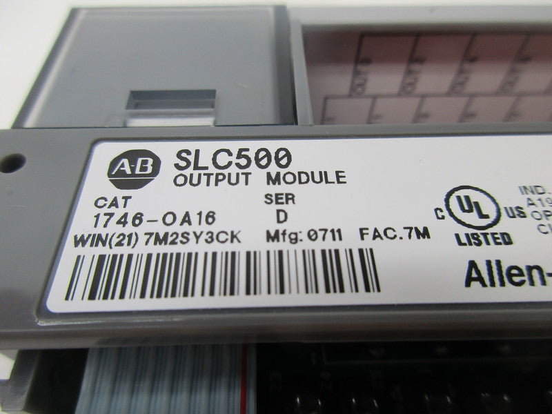 ALLEN BRADLEY 1746-OA16 OUTPUT MODULE 85-265VAC SER. D  NSNP