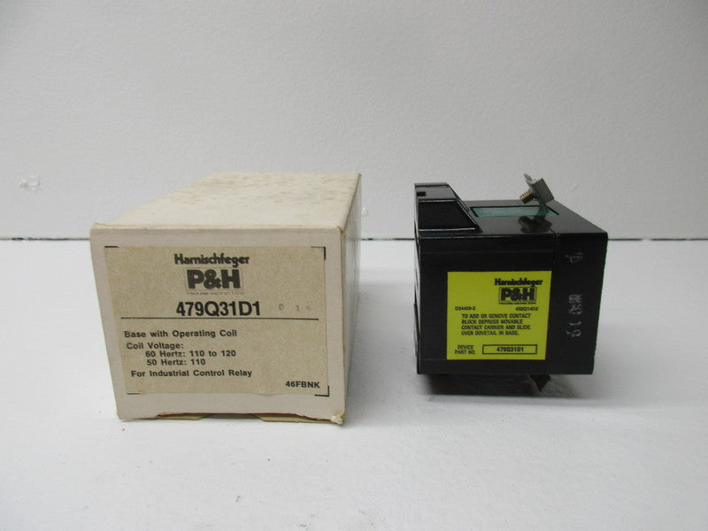 P&H HARNISCHFEGER 479Q31D1 INDUSTRIAL CONTROL RELAY 110/120V NSMP