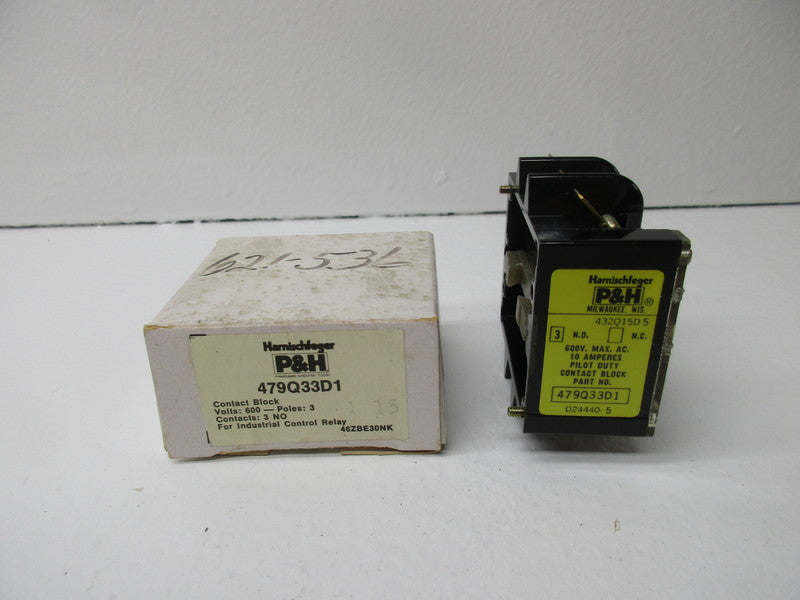 P&H HARNISCHFEGER 479Q33D1 RELAY/CONTACT BLOCK 120VAC NSMP