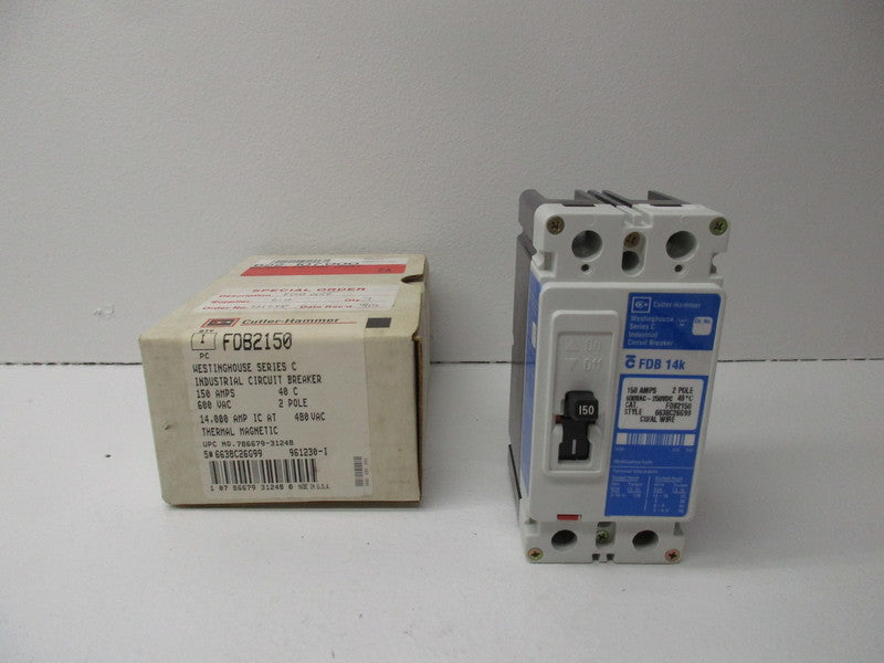 CUTLER HAMMER FDB2150 CIRCUIT BREAKER SER. C 600V 150A NSMP