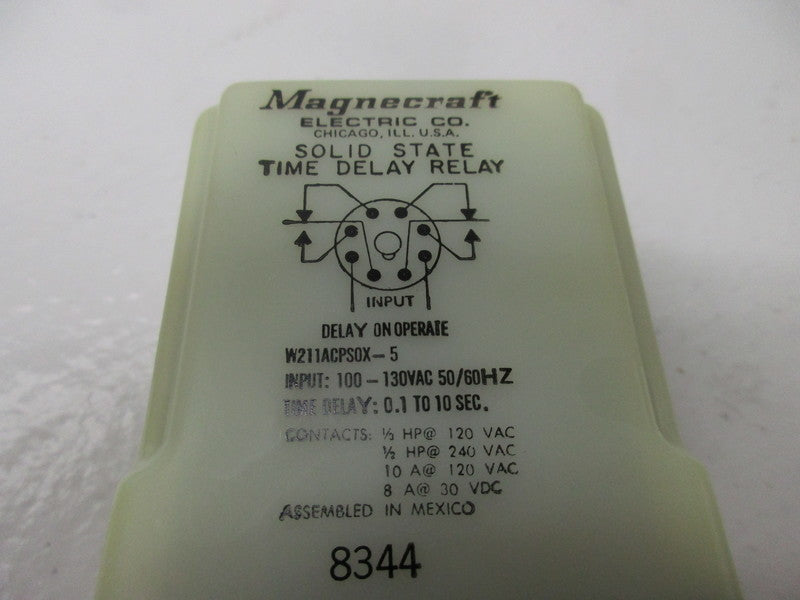 MAGNECRAFT W211ACPS0X SOLID STATE TIME DELAY RELAY 10A 100-130VAC 50/60HZ  UNMP