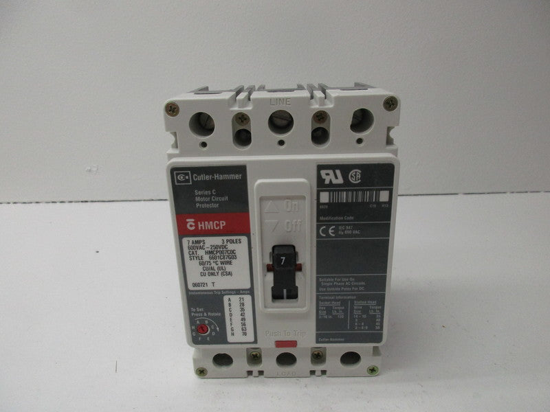 CUTLER HAMMER HMCP007C0C 7A NSMP