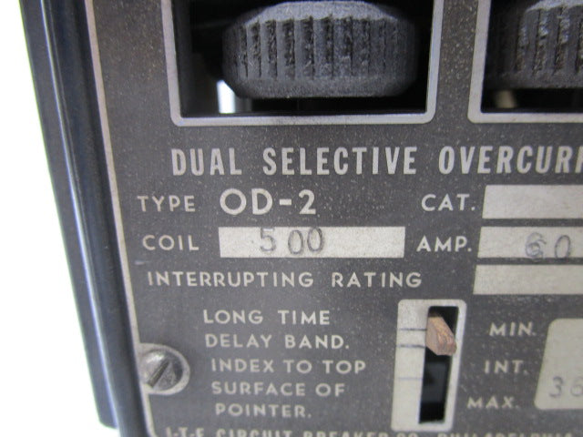 ITE TYPE OD-2 OVERCURRENT TRIP DEVICE  UNMP