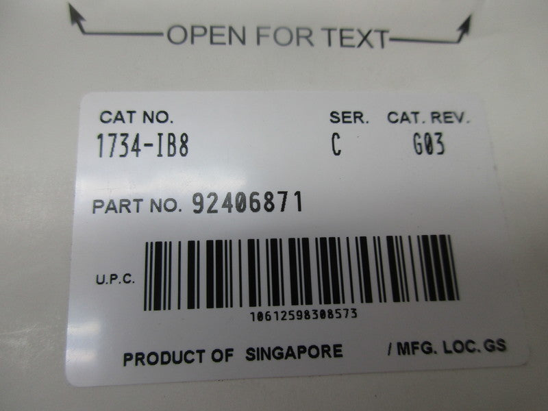 ALLEN BRADLEY 1734-IB8 DIGITAL I/O MODULE SER. C NSMP