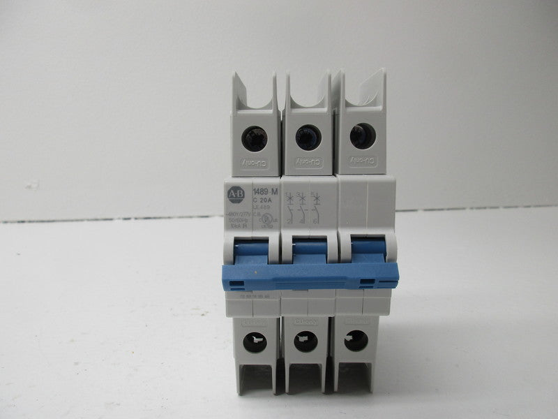ALLEN BRADLEY 1489-M3C200 CIRCUIT BREAKER SER. D 277/480V 20A NSMP
