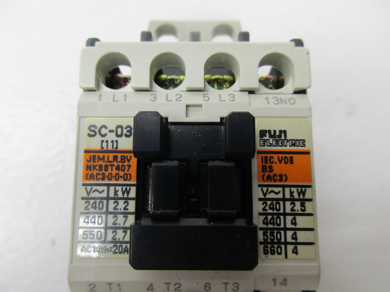 FUJI ELECTRIC SC-03 W/ TR-0N CONTACTOR 600V MAX  NSNP