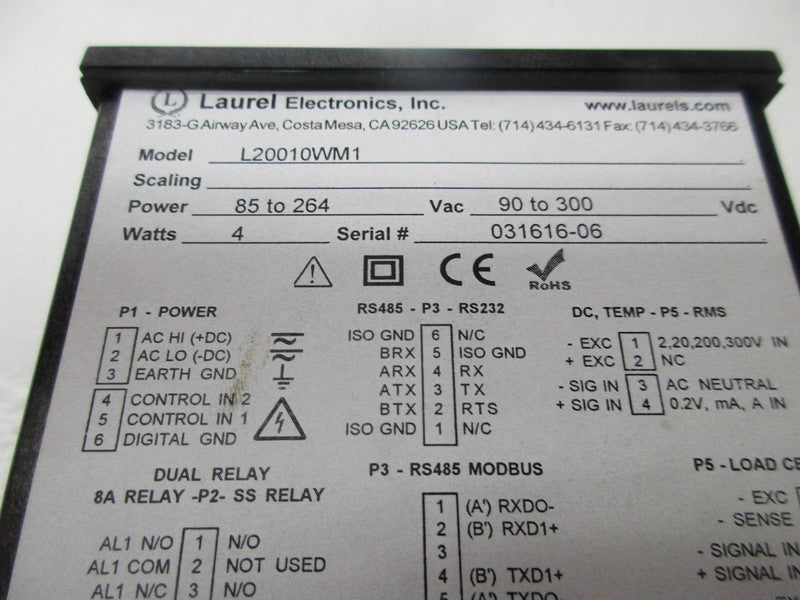 LAUREL ELECTRONICS L20010WM1 SER. 2 NSMP