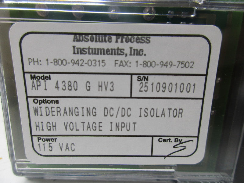 ABSOLUTE PROCESS API4380GHV3 115VAC NSMP