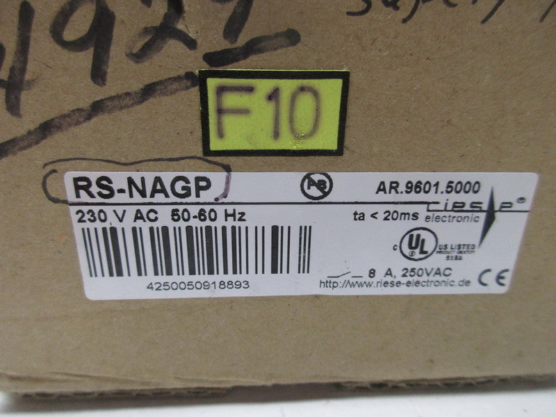 TIESE ELECTRONIC RS-NAGP SAFETY RELAY 8A 230VAC NSMP