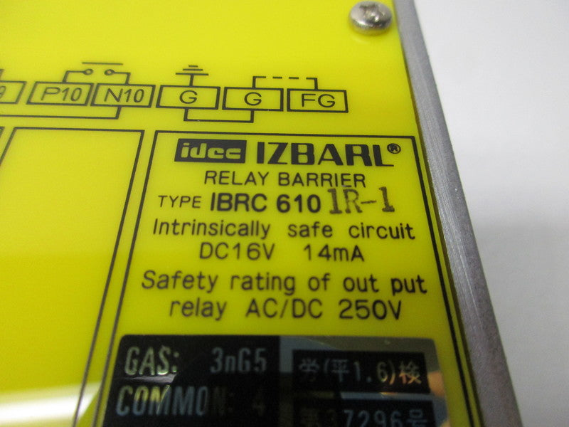 IDEC IBRC6101R-1 AC/DC RELAY BARRIER 250V NSMP