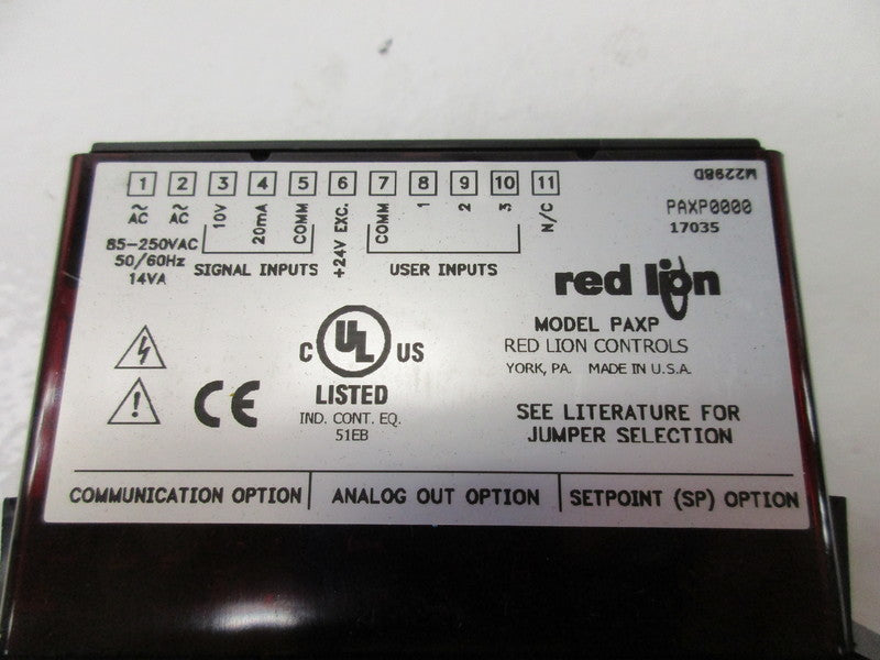 RED LION CONTROLS PAXP0000  UNMP