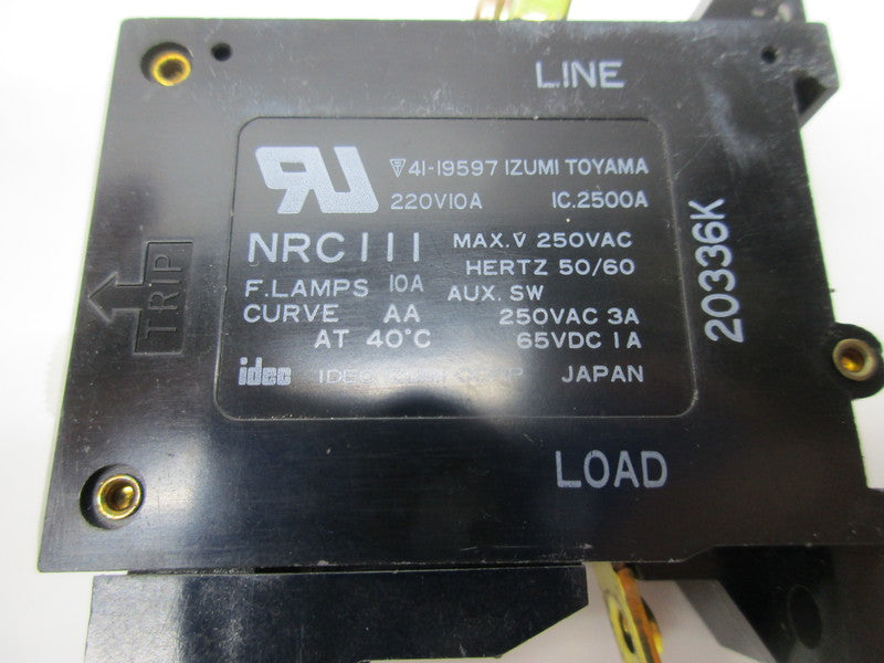 IDEC NRC111-10AAA CIRCUIT PROTECTOR 10A 250VAC 65VDC  NSNP