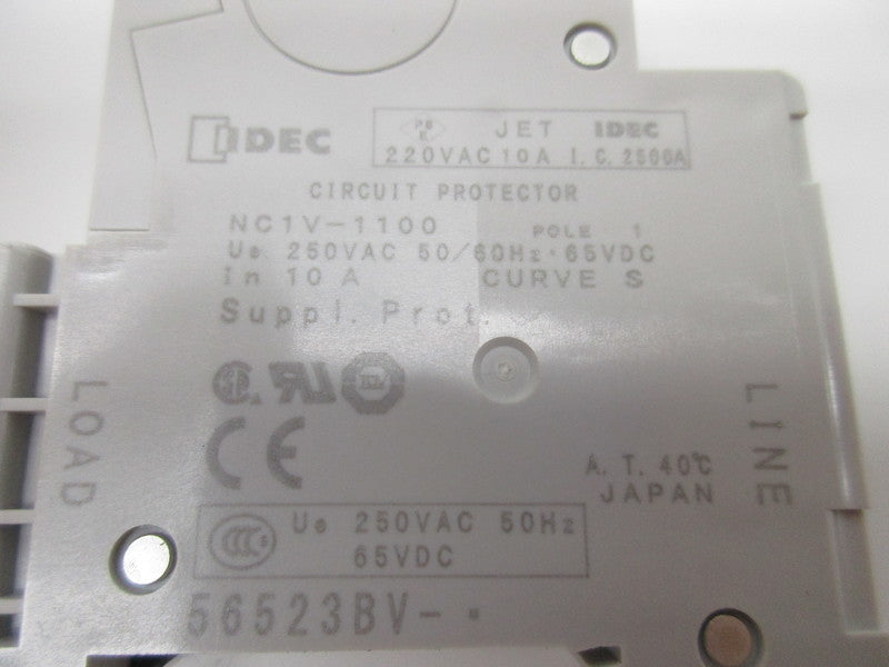 IDEC NC1V-1100 CIRCUIT PROTECTOR 250VAC 10A  NSNP