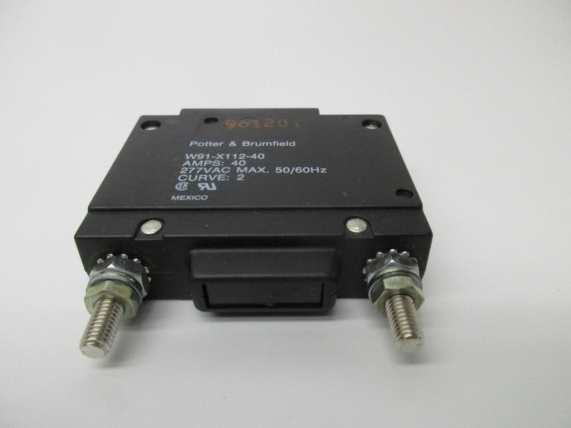 POTTER & BRUMFIELD W91-X112-40 CIRCUIT BREAKER 40A 277VAC MAX  NSNP