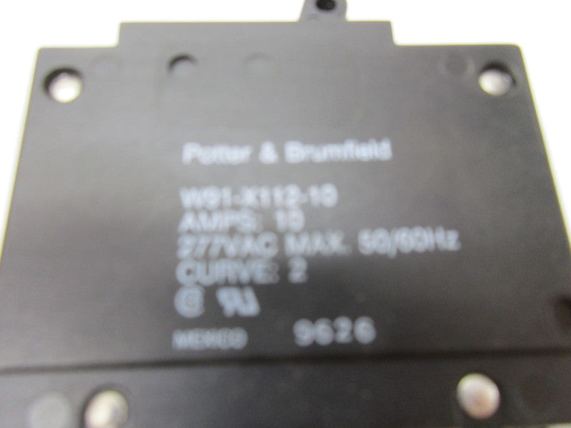 POTTER & BRUMFIELD W91-X112-10 CIRCUIT PROTECTOR 277VAC MAX 10A  NSNP