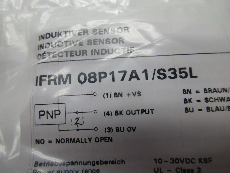 BAUMER ELECTRIC IFRM08P17A1/S35L INDUCTIVE SENSOR * NEW IN FACTORY BAG *