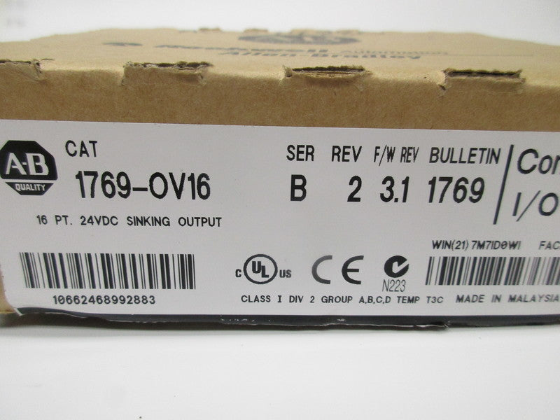 ALLEN BRADLEY 1769-OV16 SER. B F/W 3.1 NSMP