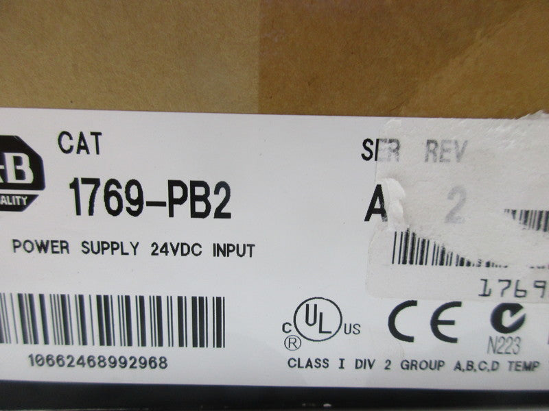 ALLEN BRADLEY 1769-PB2 POWER SUPPLY SER. A DATE: 04/07 NSFS