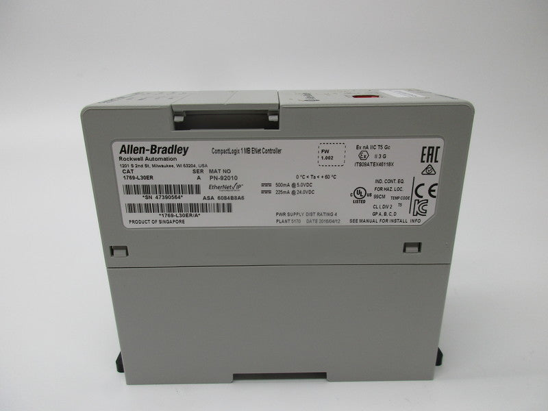 ALLEN BRADLEY 1769-L30ER CONTROLLER SER. A F/W 1.002  NSMP