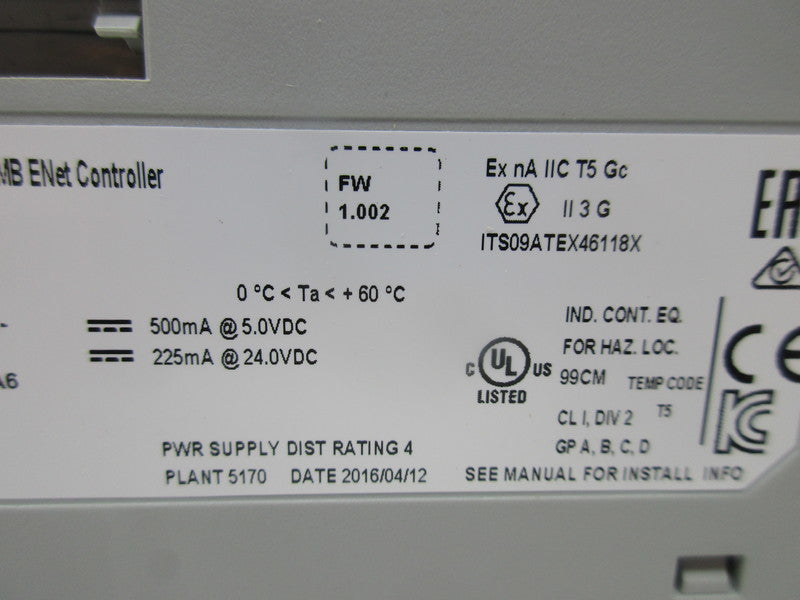 ALLEN BRADLEY 1769-L30ER CONTROLLER SER. A F/W 1.002  NSMP