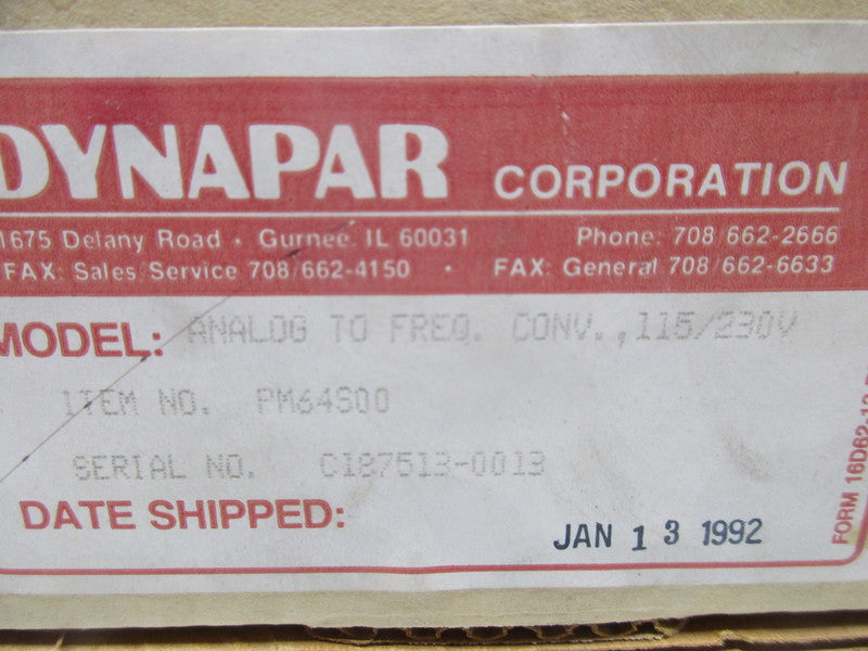 DYNAPAR PM64S00 NSMP