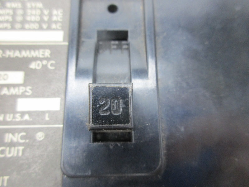 CUTLER HAMMER FC3020 CIRCUIT BREAKER 20A 600VAC  UNMP