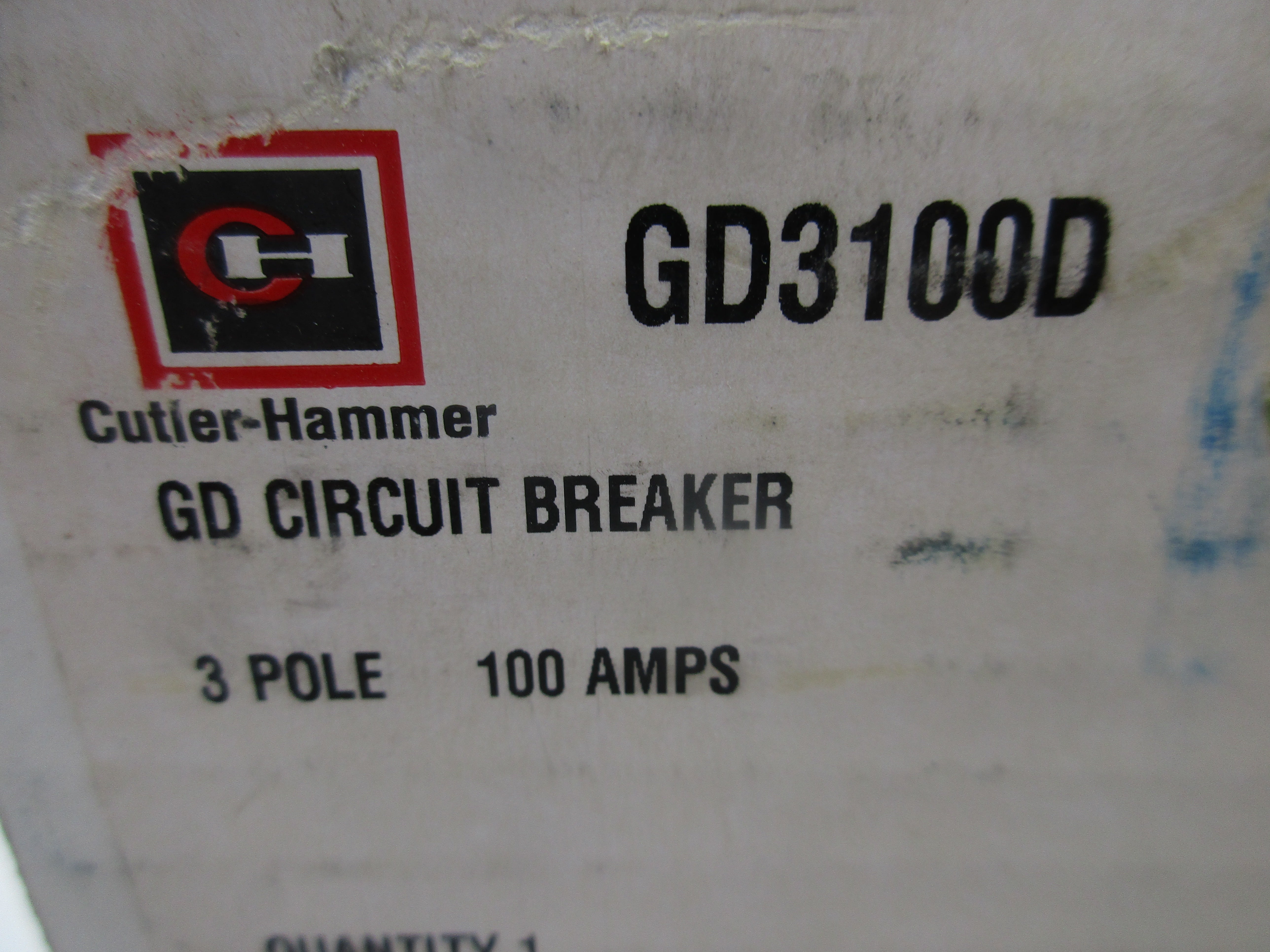 CUTLER HAMMER GD3100D GD22K CIRCUIT BREAKER 100A NSMP