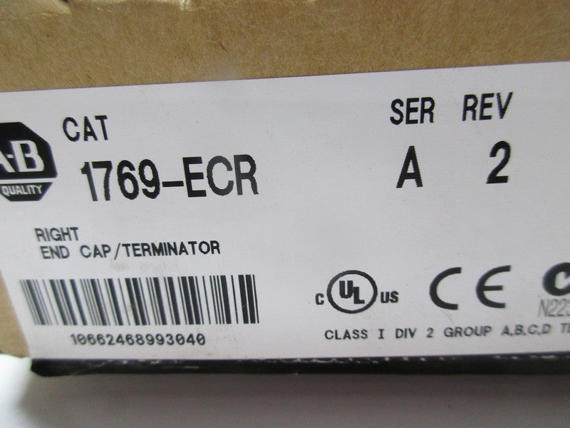 ALLEN BRADLEY 1769-ECR RIGHT END CAP/ TERMINATOR SER. A NSMP