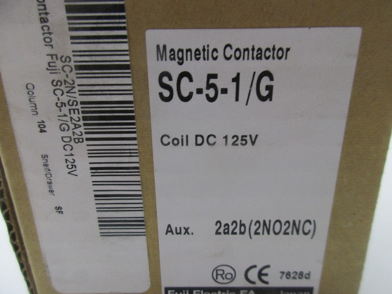 FUJI ELECTRIC SC-5-1/G MAGNETIC CONTACTOR 125V NSMP
